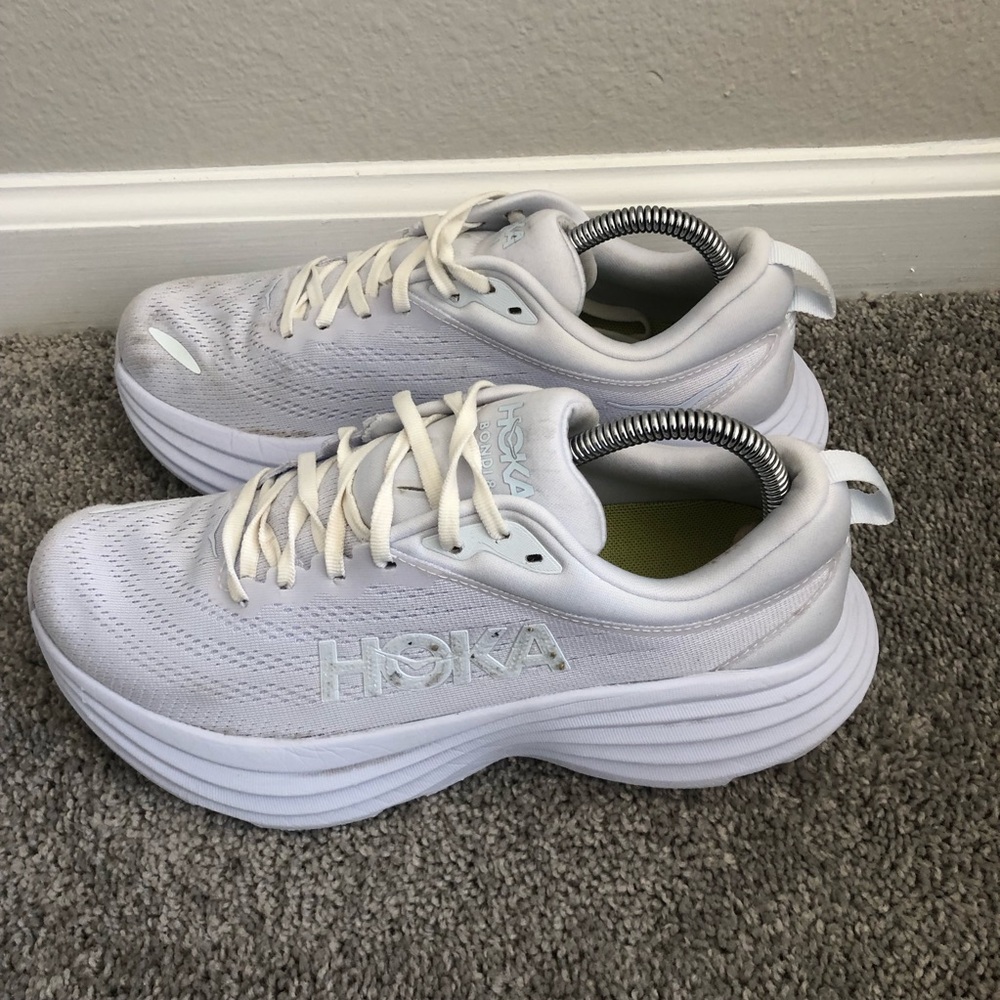 Hoka White Athletic Sneakers size 9B